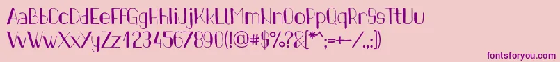 PinonRegular Font – Purple Fonts on Pink Background