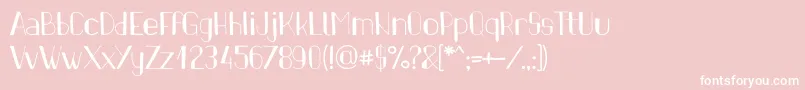 PinonRegular Font – White Fonts on Pink Background