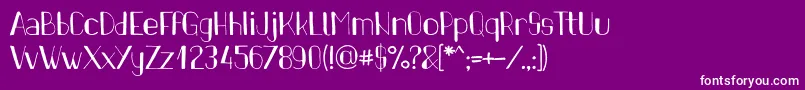 PinonRegular Font – White Fonts on Purple Background