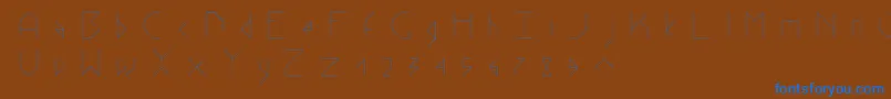 StickV.2 Font – Blue Fonts on Brown Background