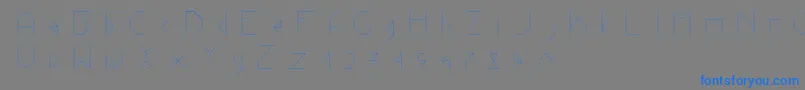 フォントStickV.2 – 灰色の背景に青い文字