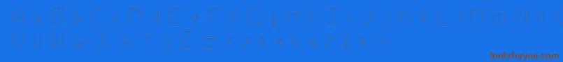 StickV.2 Font – Brown Fonts on Blue Background