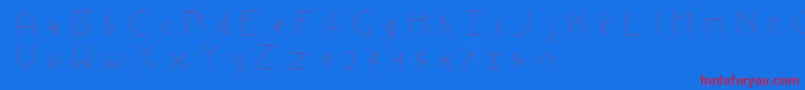 StickV.2 Font – Red Fonts on Blue Background