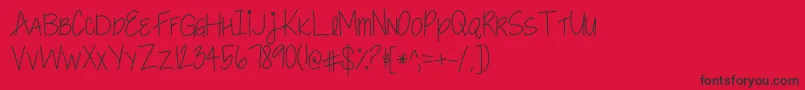 SweetToothCravings-Schriftart – Schwarze Schriften auf rotem Hintergrund