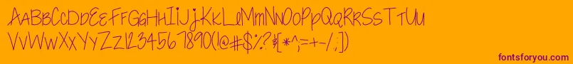 More about SweetToothCravings Font SweetToothCravings Font – Purple Fonts on Orange Background