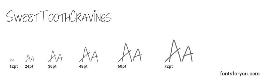 SweetToothCravings Font Sizes
