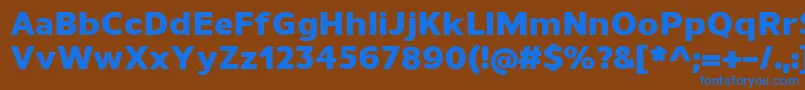 Шрифт UnimanHeavy – синие шрифты на коричневом фоне