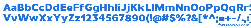 Шрифт UnimanHeavy – синие шрифты на белом фоне
