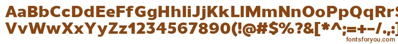 UnimanHeavy-fontti – ruskeat fontit valkoisella taustalla