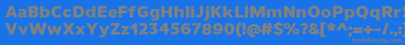 Шрифт UnimanHeavy – серые шрифты на синем фоне