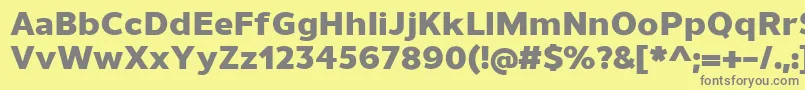 Шрифт UnimanHeavy – серые шрифты на жёлтом фоне