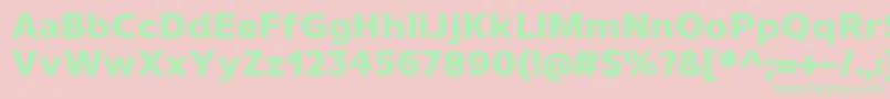 UnimanHeavy Font – Green Fonts on Pink Background