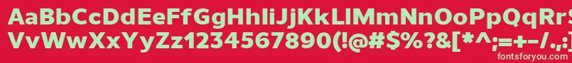 Шрифт UnimanHeavy – зелёные шрифты на красном фоне
