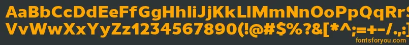 Шрифт UnimanHeavy – оранжевые шрифты на чёрном фоне