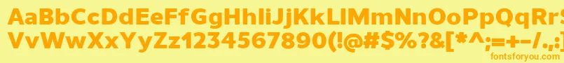 Шрифт UnimanHeavy – оранжевые шрифты на жёлтом фоне