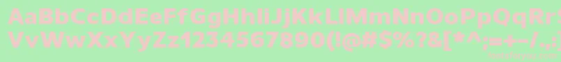 Шрифт UnimanHeavy – розовые шрифты на зелёном фоне