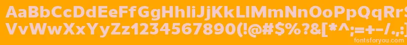 UnimanHeavy Font – Pink Fonts on Orange Background