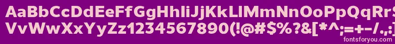 フォントUnimanHeavy – 紫の背景にピンクのフォント