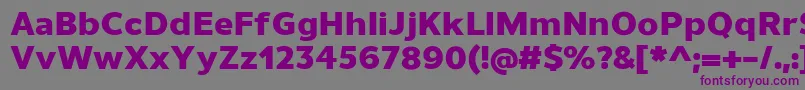 UnimanHeavy-Schriftart – Violette Schriften auf grauem Hintergrund