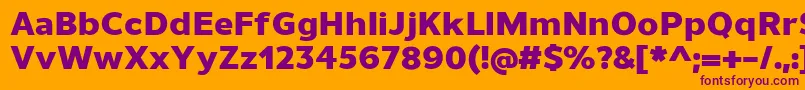 Шрифт UnimanHeavy – фиолетовые шрифты на оранжевом фоне