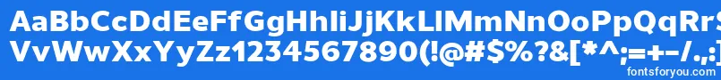 Шрифт UnimanHeavy – белые шрифты на синем фоне
