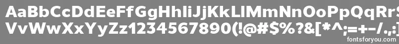 フォントUnimanHeavy – 灰色の背景に白い文字