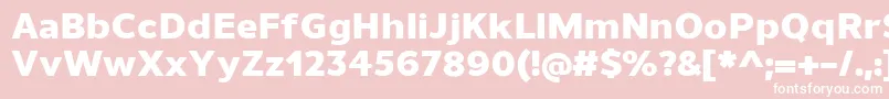 UnimanHeavy Font – White Fonts on Pink Background