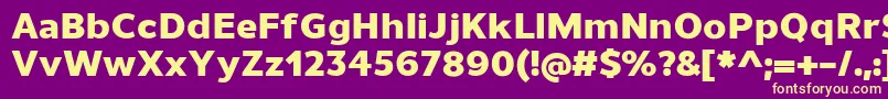 Шрифт UnimanHeavy – жёлтые шрифты на фиолетовом фоне