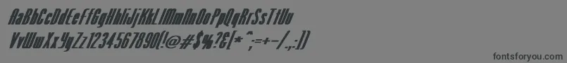 VenusNormalExBoldItalic Font – Black Fonts on Gray Background