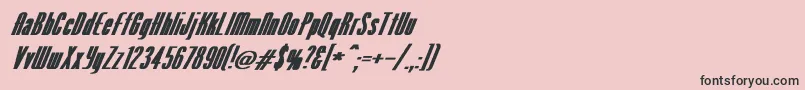 VenusNormalExBoldItalic Font – Black Fonts on Pink Background