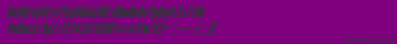 VenusNormalExBoldItalic Font – Black Fonts on Purple Background