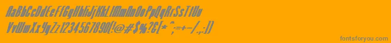 VenusNormalExBoldItalic Font – Gray Fonts on Orange Background
