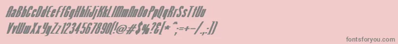 VenusNormalExBoldItalic Font – Gray Fonts on Pink Background