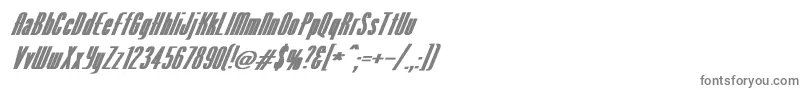 VenusNormalExBoldItalic Font – Gray Fonts on White Background