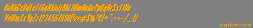 VenusNormalExBoldItalic Font – Orange Fonts on Gray Background