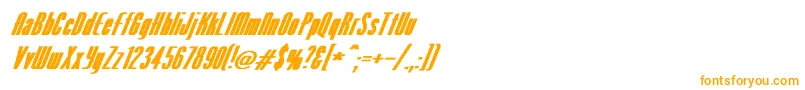 VenusNormalExBoldItalic Font – Orange Fonts on White Background