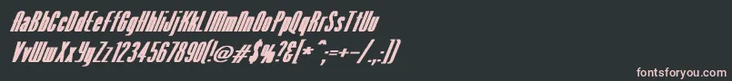 VenusNormalExBoldItalic Font – Pink Fonts on Black Background