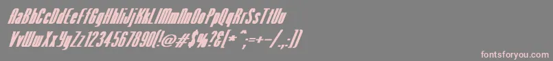 VenusNormalExBoldItalic Font – Pink Fonts on Gray Background