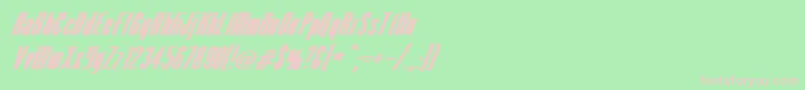 VenusNormalExBoldItalic Font – Pink Fonts on Green Background