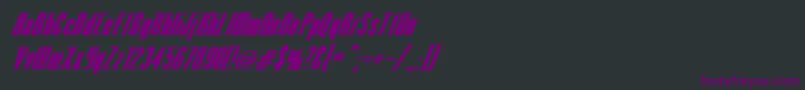 VenusNormalExBoldItalic Font – Purple Fonts on Black Background