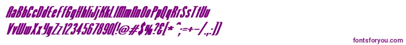 VenusNormalExBoldItalic Font – Purple Fonts on White Background