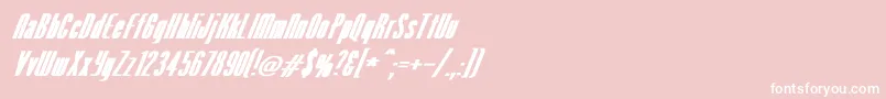 VenusNormalExBoldItalic Font – White Fonts on Pink Background