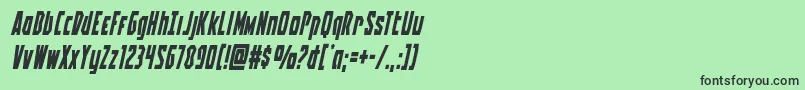 Battleworldital Font – Black Fonts on Green Background