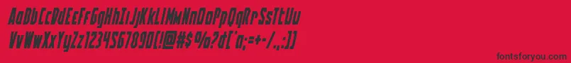Battleworldital Font – Black Fonts on Red Background