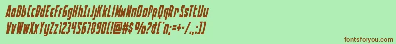 Battleworldital Font – Brown Fonts on Green Background