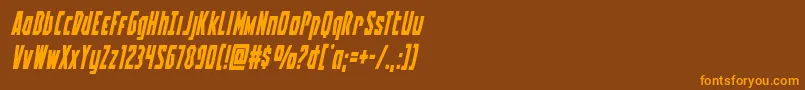 Battleworldital Font – Orange Fonts on Brown Background