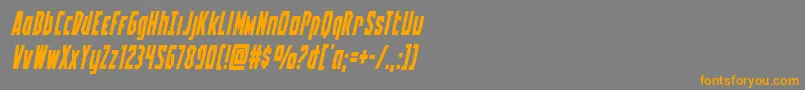 Battleworldital Font – Orange Fonts on Gray Background