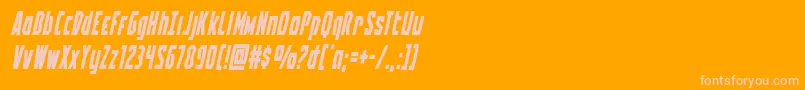 Battleworldital Font – Pink Fonts on Orange Background