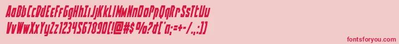 Battleworldital Font – Red Fonts on Pink Background