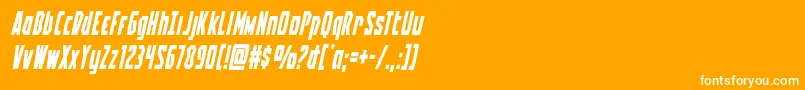 Battleworldital Font – White Fonts on Orange Background